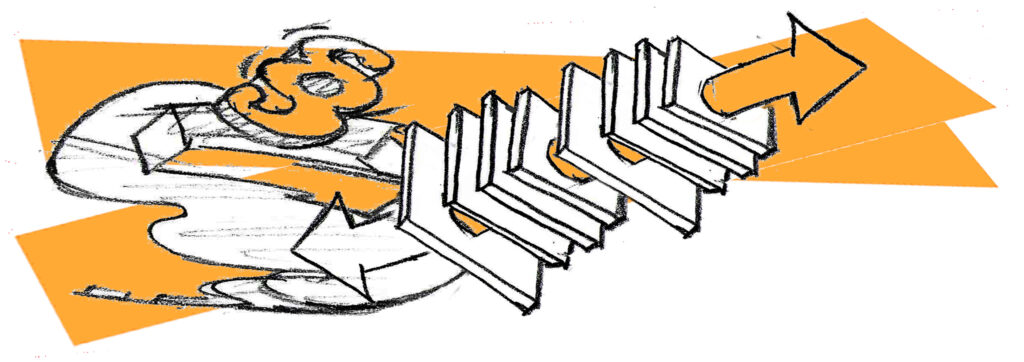 Illustration in Comicform zum Thema Datenschutz